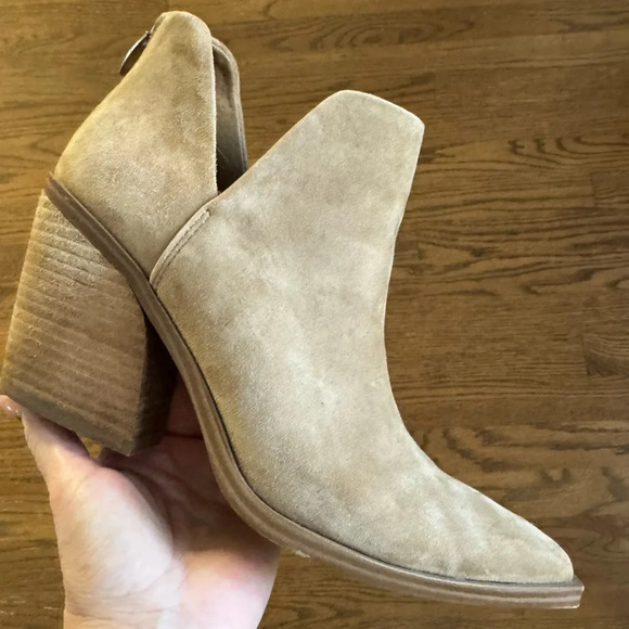 Steve Madden Camryn Suede Leather Zip Up Pointed Western Bootie Size 8 - Picture 1 of 13